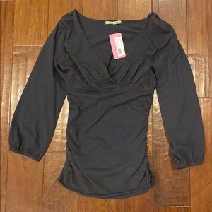 Velvet Gray Top New with Tags Size S/M